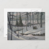 winter bij het meer briefkaart (Voorkant / Achterkant)