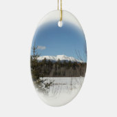 Winter bij Katahdin Keramisch Ornament (Rechts)