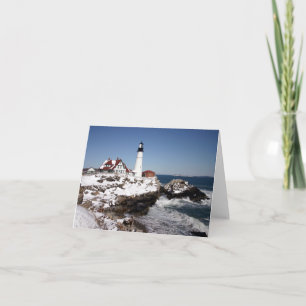Winter bij Portland Head Light Kaart