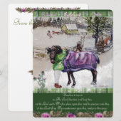 Winter bij Thistlebrook Stables Schrift Feestdagenkaart (Voorkant / Achterkant)