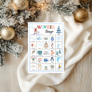 Winter Bingo Kaarten Winter Spelletjes voor Kinder