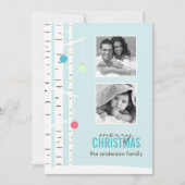 Winter Birch kerstfoto Kaart feestdag (Voorkant)