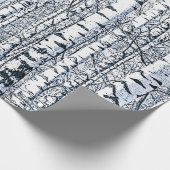 Winter Birch Tree Forest Cadeaupapier (Hoek)