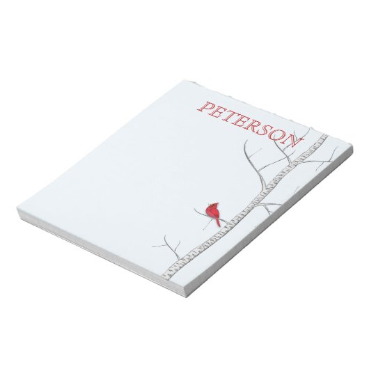 Winter Birch Tree Note Pad Notitieblok (Gedraaid)