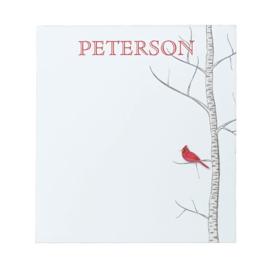 Winter Birch Tree Note Pad Notitieblok (Voorkant)