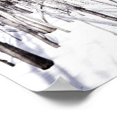 Winter Birch, Tree Snow Forest Branches Natuur Poster (Hoek)