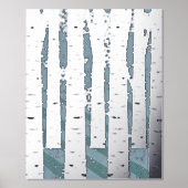 Winter Birch Trees Folie Prints (Voorkant)