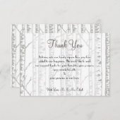 Winter Birch Wood Dank u wel Bedankkaart (Voorkant / Achterkant)