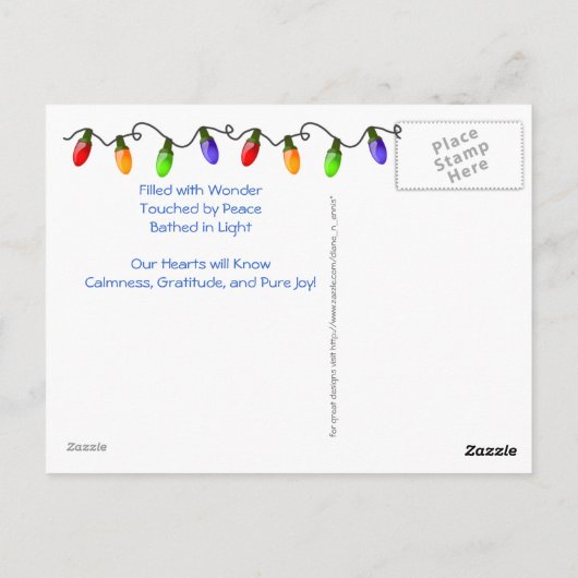 Winter Birches Solstice/Yule Briefkaart (Achterkant)