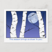 Winter Birches Solstice/Yule Briefkaart (Voorkant)