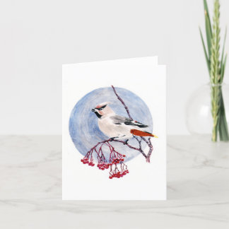 Winter Bird Holiday Card Feestdagen Kaart