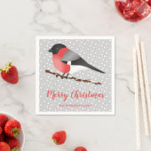  Winter Bird & Merry Kersttekst Servet (Insitu)