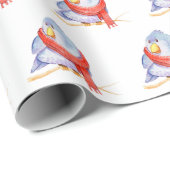 Winter Bird met Scarf Cadeaupapier (Rol Hoek)