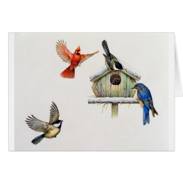 Winter Birdhouse (Voorkant Horizontaal)