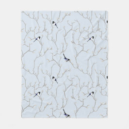 Winter BIrds Fleece Deken