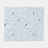 Winter BIrds Fleece Deken (Voorkant (Horizontaal))