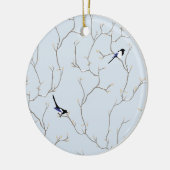 Winter BIrds Keramisch Ornament (Links)