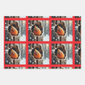 Winter Birds Natural Inpakpapier Vel (Voorkant 2)