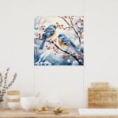 Winter Birds Poster (Keuken)