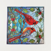 Winter Birds Tapestry Wandkleed (Voorkant (horizontaal))