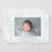 Winter Birth Announcement Baby Boy Aankondiging (Voorkant)
