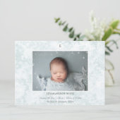 Winter Birth Announcement Baby Boy Aankondiging (Staand voorkant)