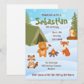 Winter Birthday invitation Kaart (Voorkant / Achterkant)