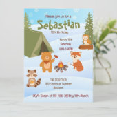 Winter Birthday invitation Kaart (Staand voorkant)