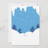 Winter Birthday Party Invitation Kaart (Achterkant)