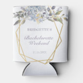 Winter Blau Bloemend Bachelorette Weekend Itinerar Blikjeskoeler (Voorkant)