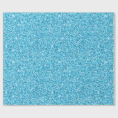 Winter Blauw Glitter Cadeaupapier (Vlak)