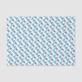 Winter Blauw "Joyful" Typografie Kerstmis Tissuepapier (Voorkant)