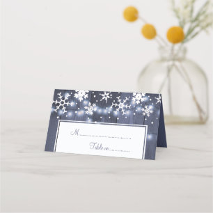Winter blauw rustiek land bruiloft tafel plaats