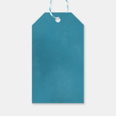 Winter Blauw Verjaardagsfeest Dank u sneeuw veel Cadeaulabel (Achterkant)