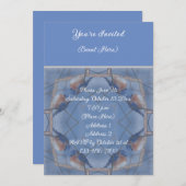 Winter Blauwborst Natuur Kunst Feest Kaart (Voorkant / Achterkant)