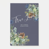 Winter Blauwe Distel Eucalyptus Trouw Wonderland Post-it® Notes (Voorkant)