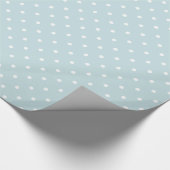 Winter Blauwe Polka Dot Cadeaupapier (Hoek)