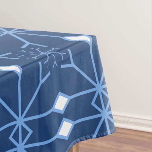 Winter Blauwe sneeuw en ijsballon Tafelkleed (Voorbeeld)