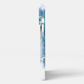 Winter Blauwe vogels Het Schilderen iPhone 13 Pro  iPhone Hoesje (Linkerkant)