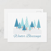 Winter Blessings Briefkaart (Voorkant / Achterkant)