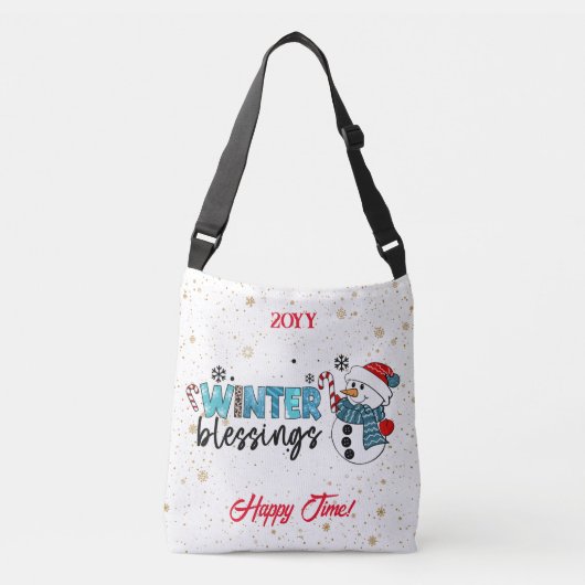 Winter Blessings Customize Crossbody Tas (Voorkant)