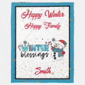 Winter Blessings Customize Fleece Deken (Voorkant)