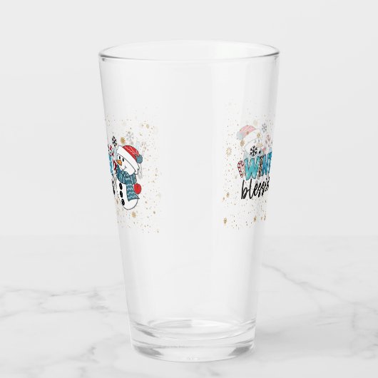 Winter Blessings Customize Glas (Rechts)