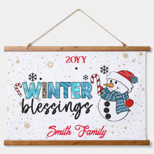 Winter Blessings Customize Hangend Wandkleed