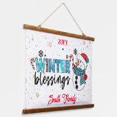 Winter Blessings Customize Hangend Wandkleed (Gebogen)