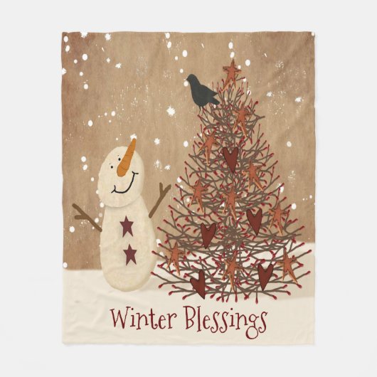 Winter Blessings Fleece Blanket Deken (Voorkant)