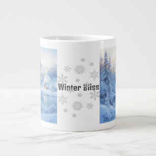 Winter Bliss Jumbo Mok – Gezellig sneeuwlandschap.