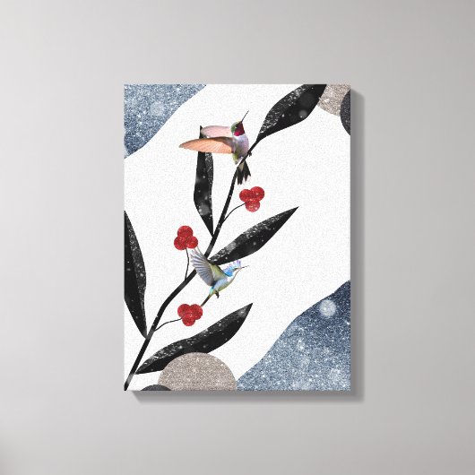 Winter Bloem Abstract Canvas Afdruk (Voorkant)