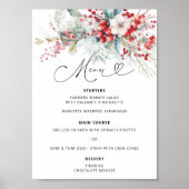 Winter Bloemen Baby Shower Poster (Voorkant)