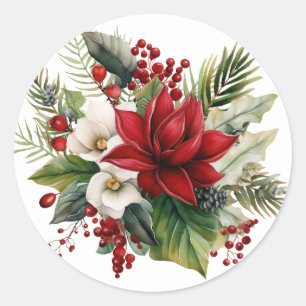 Winter Bloemen Boeket Stickers